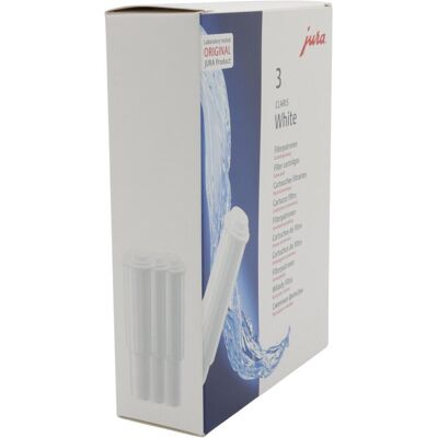 Jura CLARIS Set di 3 cartucce filtranti bianche per IMPRESSA C5, Filtro acqua, Bianco Jura CLARIS Set di 3 cartucce filtranti bianche per IMPRESSA C5, Filtro acqua, Bianco