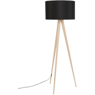 Lampada da terra Tripod di Zuiver - 151cm - Nero - Metallo & Legno Lampada da terra Tripod di Zuiver - 151cm - Nero - Metallo & Legno