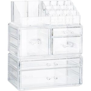 Relaxdays, Portaoggetti bagno, Organizer make-up 21 scomparti Relaxdays, Portaoggetti bagno, Organizer make-up 21 scomparti