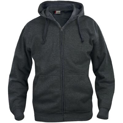 Felpa con cappuccio e zip completo - Uomo - Pile medio Anthracite Felpa con cappuccio e zip completo - Uomo - Pile medio Anthracite