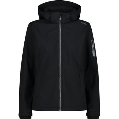 CMP Campagnolo, Donne, Giacche da esterno, Giacca Softshell con cappuccio (36, XS), Nero, XS, 36 CMP Campagnolo, Donne, Giacche da esterno, Giacca Softshell con cappuccio (36, XS), Nero, XS, 36