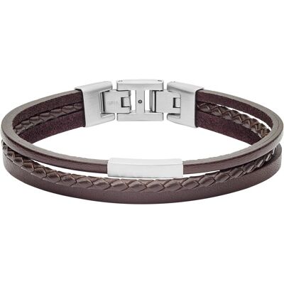 Fossil, Bracciale, Vintage Casual, (19.50 cm, Acciaio inossidabile, Cuoio) Fossil, Bracciale, Vintage Casual, (19.50 cm, Acciaio inossidabile, Cuoio)