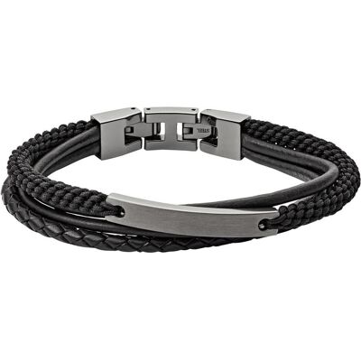 Fossil, Bracciale, vintage casual, (21 cm, Acciaio inossidabile, Cuoio) Fossil, Bracciale, vintage casual, (21 cm, Acciaio inossidabile, Cuoio)