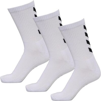 hummel, Unisex, Calze sportive, Fundamental 3-Pack Sock (36 - 40), Bianco hummel, Unisex, Calze sportive, Fundamental 3-Pack Sock (36 - 40), Bianco