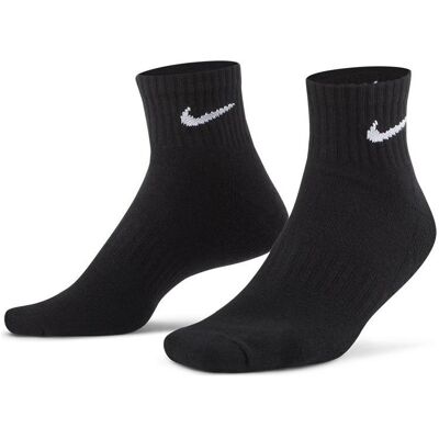 Nike, Unisex, Calzini, Allenamento ammortizzato per tutti i giorni, Nero, (confezione da 3, 42 - 46) Nike, Unisex, Calzini, Allenamento ammortizzato per tutti i giorni, Nero, (confezione da 3, 42 - 46)