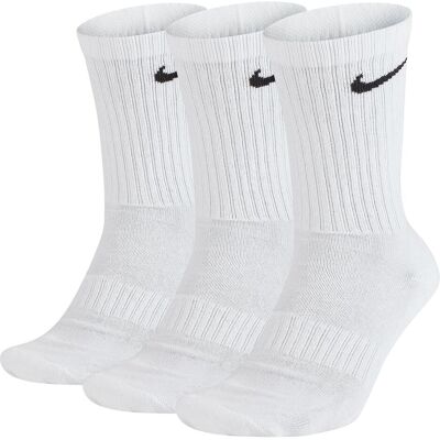 Nike, Unisex, Calzini, Everyday Cushioned Training Crew, Bianco, (confezione da 3, 38 - 42) Nike, Unisex, Calzini, Everyday Cushioned Training Crew, Bianco, (confezione da 3, 38 - 42)