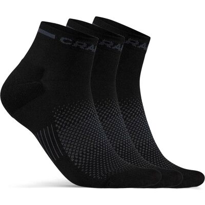 Craft, Unisex, Calze sportive, Calzini Core Dry Mid 3-Pack (40 - 42), Nero Craft, Unisex, Calze sportive, Calzini Core Dry Mid 3-Pack (40 - 42), Nero