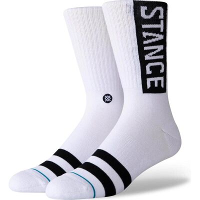 Stance, Unisex, Calzini, Fondazione classica OG, Bianco, (Confezione singola, 38 - 42, 39, 40, 41) Stance, Unisex, Calzini, Fondazione classica OG, Bianco, (Confezione singola, 38 - 42, 39, 40, 41)