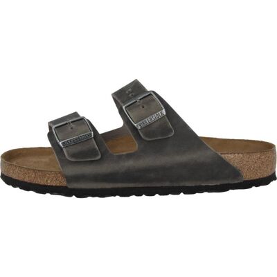 Birkenstock, Unisex, Sandali + Ciabatte, Arizona Softbed Oiled Leather Nubuck Normale, Grigio, (42) Birkenstock, Unisex, Sandali + Ciabatte, Arizona Softbed Oiled Leather Nubuck Normale, Grigio, (42)