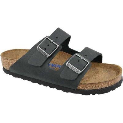 Birkenstock, Unisex, Sandali + Ciabatte, Arizona Weichbettung Fettleder Nubuk Normal, Nero, (45) Birkenstock, Unisex, Sandali + Ciabatte, Arizona Weichbettung Fettleder Nubuk Normal, Nero, (45)