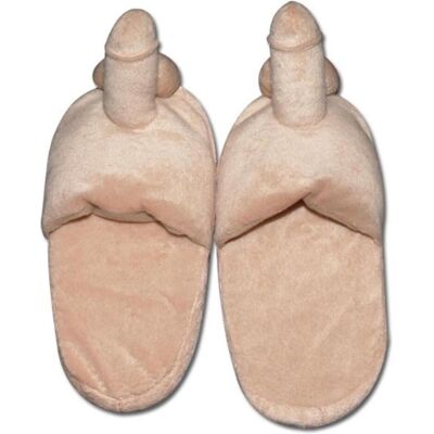 You2Toys Ciabatte di Peluche con Pene - Beige - Comfort Interno You2Toys Ciabatte di Peluche con Pene - Beige - Comfort Interno