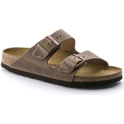 Birkenstock, Unisex, Sandali + Ciabatte, Arizona FL in pelle nabuk oliata Normale, Marrone, (39) Birkenstock, Unisex, Sandali + Ciabatte, Arizona FL in pelle nabuk oliata Normale, Marrone, (39)