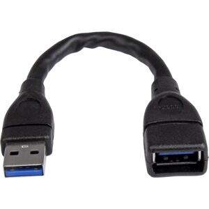 StarTech Cavo di prolunga USB 3.0 da 15 cm - Prolunga cavo USB 3 tipo A - maschio/femmina - nero (0.15 m, USB 3.2 Gen 1), Cavo USB StarTech Cavo di prolunga USB 3.0 da 15 cm - Prolunga cavo USB 3 tipo A - maschio/femmina - nero (0.15 m, USB 3.2 Gen 1), Cavo USB