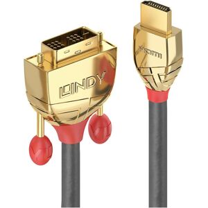 Lindy HDMI (Typ A) — DVI (5 m), Cavo video, Oro Lindy HDMI (Typ A) — DVI (5 m), Cavo video, Oro
