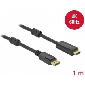 Delock DisplayPort — HDMI (Typ A) (1 m), Cavo video, Nero Delock DisplayPort — HDMI (Typ A) (1 m), Cavo video, Nero