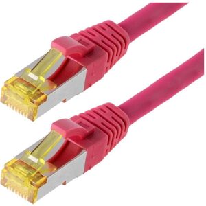 Helos Cavo patch S/FTP (PIMF) CAT 6a magenta 30m cavo patch con protezione da piegatura stretta (SF/UTP, CAT6a, 30 m), Cavo di rete Helos Cavo patch S/FTP (PIMF) CAT 6a magenta 30m cavo patch con protezione da piegatura stretta (SF/UTP, CAT6a, 30 m), Cavo di rete