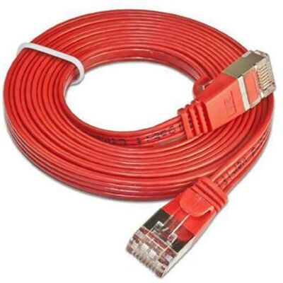 Cavo di rete piatto da 5m Rosso Slim Wirewin Cat6 U/FTP Cavo di rete piatto da 5m Rosso Slim Wirewin Cat6 U/FTP