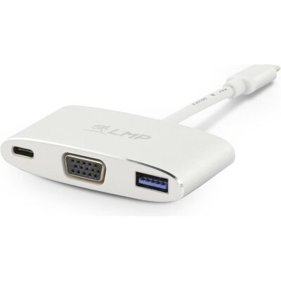 LMP Adattatore da USB-C 3.1 a VGA&USB3.0 (USB 3.0, USB-C, VGA, 8 cm), Adattatore dati + video, Grigio LMP Adattatore da USB-C 3.1 a VGA&USB3.0 (USB 3.0, USB-C, VGA, 8 cm), Adattatore dati + video, Grigio