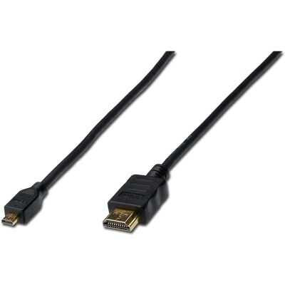 Digitus micro HDMI (Typ D) — HDMI (Typ A) (1 m), Cavo video, Nero Digitus micro HDMI (Typ D) — HDMI (Typ A) (1 m), Cavo video, Nero