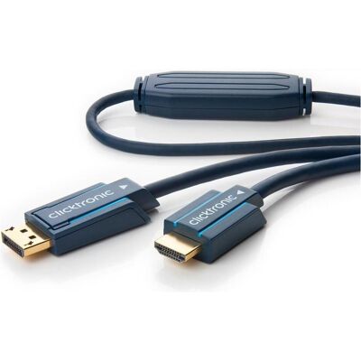 ClickTronic DisplayPort - HDMI (Tipo A) (10 m), Cavo video, Blu ClickTronic DisplayPort - HDMI (Tipo A) (10 m), Cavo video, Blu