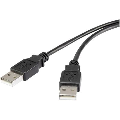 Cavo USB 2.0 A a A Renkforce - 1,8m, Nero, Contatti Dorati Cavo USB 2.0 A a A Renkforce - 1,8m, Nero, Contatti Dorati