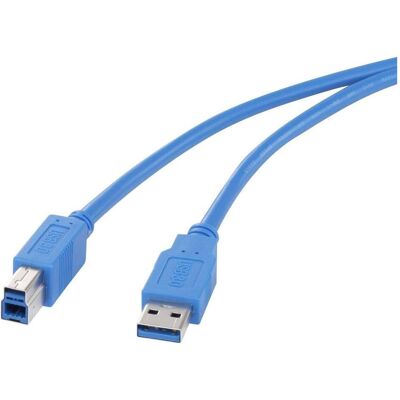 Cavo USB Renkforce 3.0 1,8m Blu Contatti Dorati - Cavo Stampante Cavo USB Renkforce 3.0 1,8m Blu Contatti Dorati - Cavo Stampante