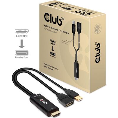 Club 3D CAC-1331 (0.25 m), Cavo video, Nero Club 3D CAC-1331 (0.25 m), Cavo video, Nero