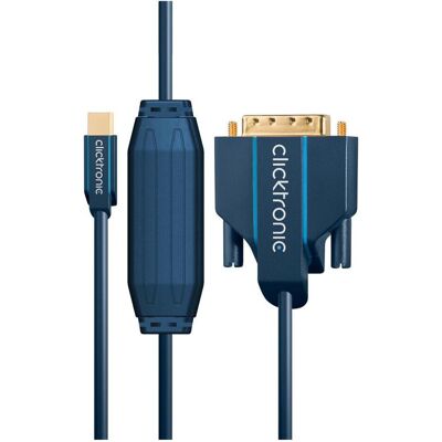 ClickTronic DVI — Mini DisplayPort (3 m), Cavo video, Blu ClickTronic DVI — Mini DisplayPort (3 m), Cavo video, Blu