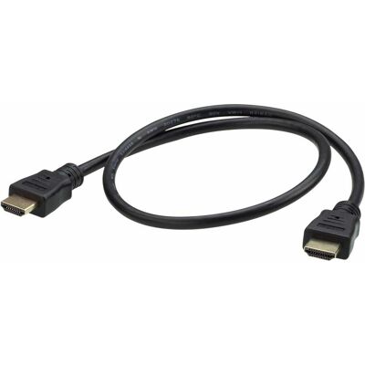 Aten 2L-7DA6H HDMI con cavo Ethernet (0.60 m), Cavo video, Nero Aten 2L-7DA6H HDMI con cavo Ethernet (0.60 m), Cavo video, Nero
