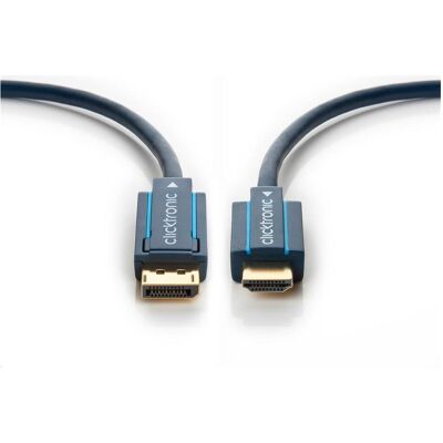 ClickTronic DisplayPort - HDMI (Tipo A) (10 m), Cavo video, Blu ClickTronic DisplayPort - HDMI (Tipo A) (10 m), Cavo video, Blu