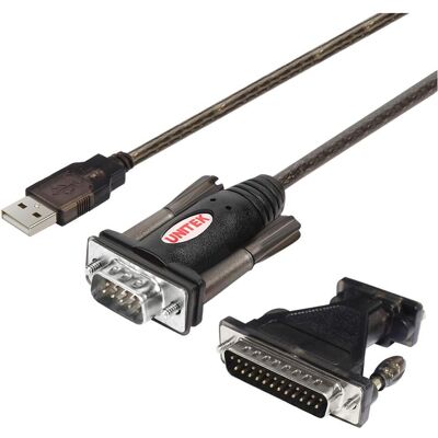 Unitek Y-105A USB v. 1.1. DB9F/DB25M Nero Cavo interfaccia/adattatore (1.50 m), Cavo di interfaccia Unitek Y-105A USB v. 1.1. DB9F/DB25M Nero Cavo interfaccia/adattatore (1.50 m), Cavo di interfaccia