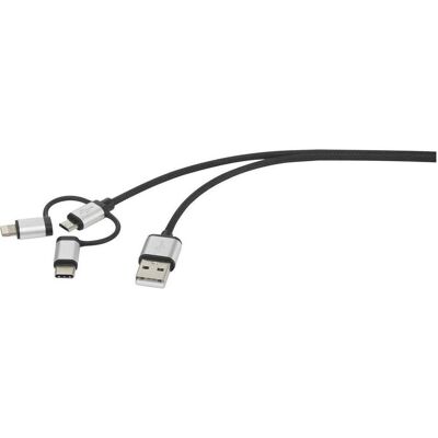Renkforce iPad/iPhone/iPod, cavo USB 3-in-1 - Dati e ricarica Renkforce iPad/iPhone/iPod, cavo USB 3-in-1 - Dati e ricarica