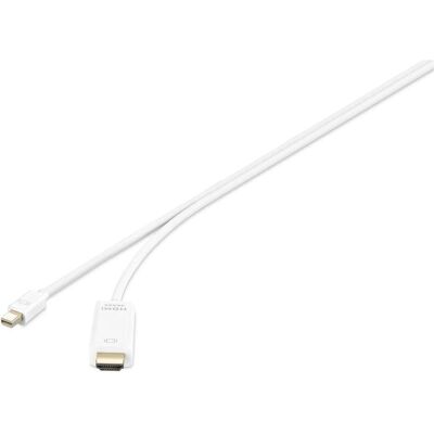 Renkforce Cavo di connessione da Mini DisplayPort a HDMI da 1,8 m (1.80 m), Cavo video, Bianco Renkforce Cavo di connessione da Mini DisplayPort a HDMI da 1,8 m (1.80 m), Cavo video, Bianco