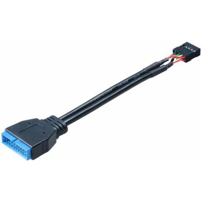 Akasa Intestazione interna USB 2.0 a USB 3.0 (0.10 m, USB 2.0), Cavo USB Akasa Intestazione interna USB 2.0 a USB 3.0 (0.10 m, USB 2.0), Cavo USB
