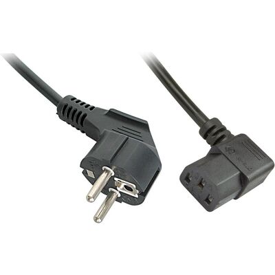 Lindy Cavo di alimentazione IEC angolato di 2m Schuko a C13 (2 m), Cavo di alimentazione, Nero Lindy Cavo di alimentazione IEC angolato di 2m Schuko a C13 (2 m), Cavo di alimentazione, Nero