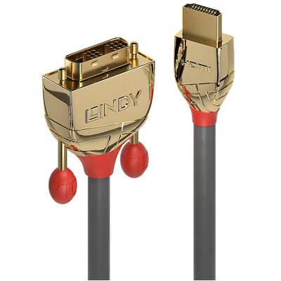 Lindy HDMI (Typ A) — DVI (10 m), Cavo video, Oro Lindy HDMI (Typ A) — DVI (10 m), Cavo video, Oro