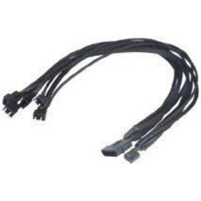 Akasa Cavo a Y per ventole del PC (5x spine per ventole del PC 4pin., Accessori per ventola PC, Nero Akasa Cavo a Y per ventole del PC (5x spine per ventole del PC 4pin., Accessori per ventola PC, Nero