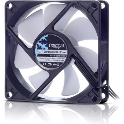 Fractal R3 (80 mm, 1x), Ventola PC, Nero, Bianco Fractal R3 (80 mm, 1x), Ventola PC, Nero, Bianco