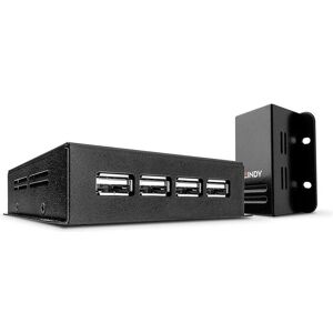 Lindy USB 2.0 Cat.5 Extender 50m Potenza su RJ45 4 porte (USB-A, 4 porte), Docking station + Hub USB, Nero Lindy USB 2.0 Cat.5 Extender 50m Potenza su RJ45 4 porte (USB-A, 4 porte), Docking station + Hub USB, Nero