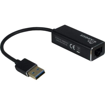 Intertech Argus IT-810 (USB 3.0, RJ45 (1x)), Adattatore di rete, Nero Intertech Argus IT-810 (USB 3.0, RJ45 (1x)), Adattatore di rete, Nero