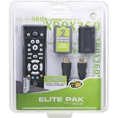 MadCatz Elite Pak - 2x Batteria/Remote/Cavo HDMI - Xbox360 (Xbox 360), Accessori per controller gaming, Nero MadCatz Elite Pak - 2x Batteria/Remote/Cavo HDMI - Xbox360 (Xbox 360), Accessori per controller gaming, Nero