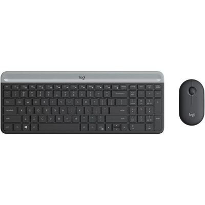 Logitech MK470 Slim (NL, Senza fili), Tastiera, Grigio Logitech MK470 Slim (NL, Senza fili), Tastiera, Grigio