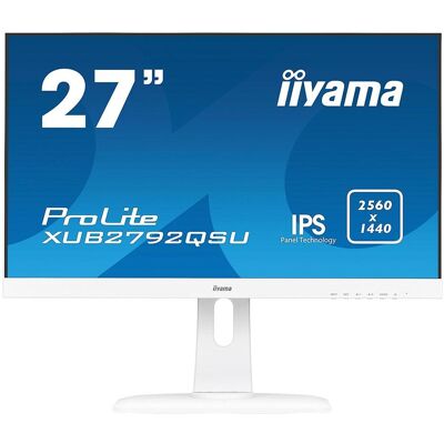 IIYAMA ProLite XUB2792QSU-W1 (2560 x 1440 pixel, 27"), Monitor, Bianco IIYAMA ProLite XUB2792QSU-W1 (2560 x 1440 pixel, 27"), Monitor, Bianco