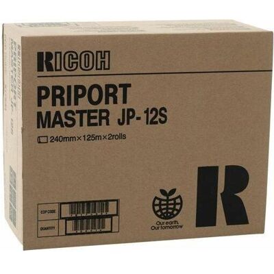 Ricoh JP12S A4 (210 x 297 mm) Rotolo matrice per stampante (confezione da 2), Accessori per stampante Ricoh JP12S A4 (210 x 297 mm) Rotolo matrice per stampante (confezione da 2), Accessori per stampante