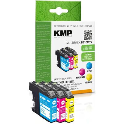KMP, Cartucce, MULTIPACK B61CMYV - confezione da 3 - alta resa - giallo, ciano, magenta - compati (C, M, Y) KMP, Cartucce, MULTIPACK B61CMYV - confezione da 3 - alta resa - giallo, ciano, magenta - compati (C, M, Y)