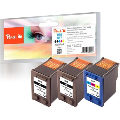 Cartucce d'inchiostro Peach H56/57/58 - Compatibile HP - Fino a 620 pagine Cartucce d'inchiostro Peach H56/57/58 - Compatibile HP - Fino a 620 pagine
