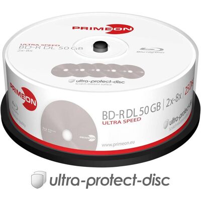 Primeon BD-R DL 50 GB (25x), Disco ottico Primeon BD-R DL 50 GB (25x), Disco ottico