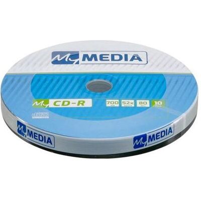 MyMedia 1x10 CD-R 80 / 700MB 52x Speed Wrap (10x), Disco ottico MyMedia 1x10 CD-R 80 / 700MB 52x Speed Wrap (10x), Disco ottico
