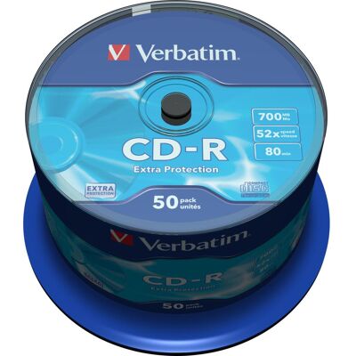 Verbatim CD-R, 700MB/80min, 52x, mandrino (50x), Disco ottico Verbatim CD-R, 700MB/80min, 52x, mandrino (50x), Disco ottico