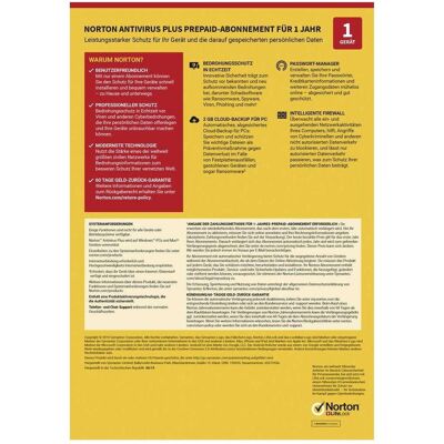 Symantec Norton AntiVirus Plus per Windows & Mac OS Symantec Norton AntiVirus Plus per Windows & Mac OS